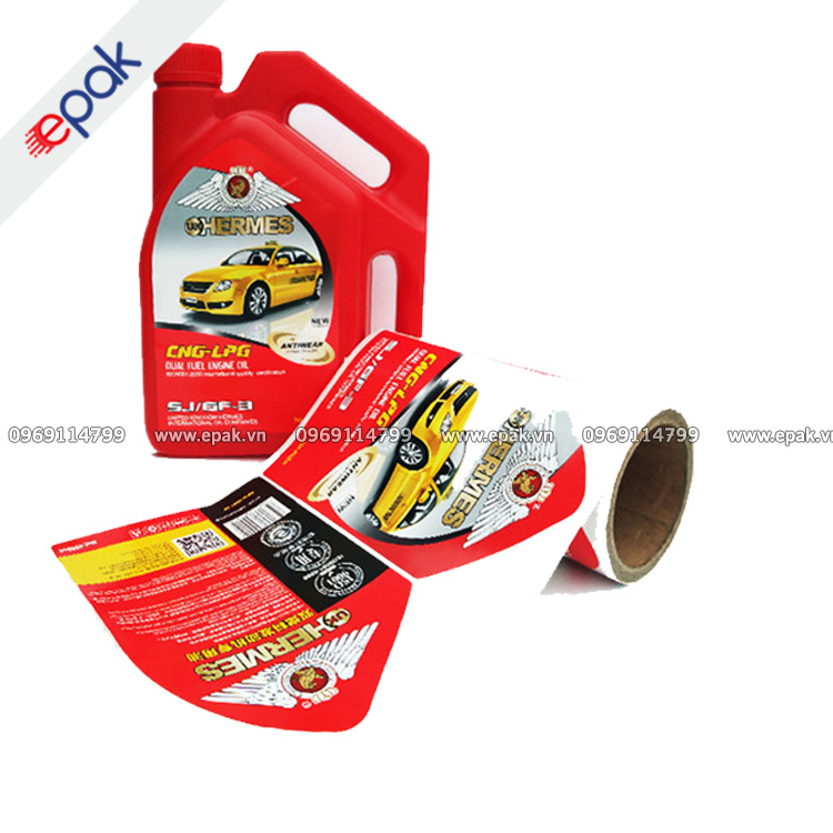 in nhãn cha dầu nhớt ô tô